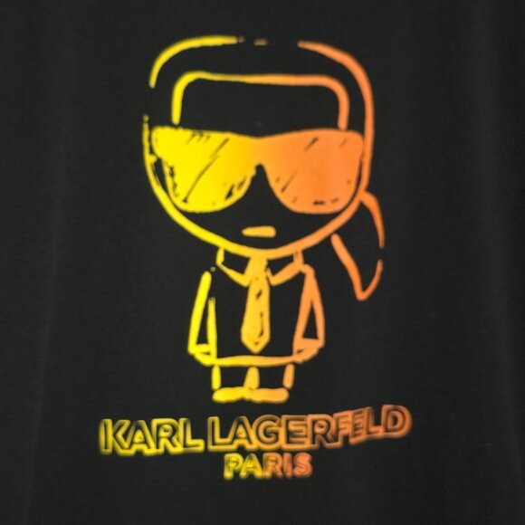 Karl Lagerfeld SS Crewneck - Black Karl Lagerfeld Paris - Sz XL* - Picture 3 of 4